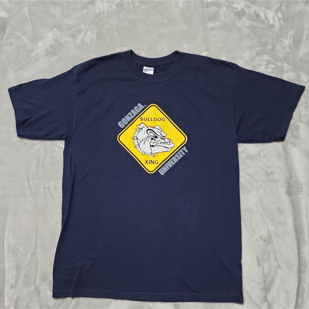 Gildan Gonzaga T-Shirt Adult Size Large Navy Blue